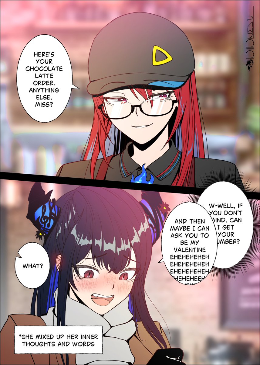 #BloodflameArt #RavenCrafts 

💄 as great exardian part timer at a local cafe and 🎼 as  freesian exchange student coming to store everyday just to talk to her and and and do you see my vision jailbirds and rosariaaaans

*ehem* Anyway, Happy Valentine!