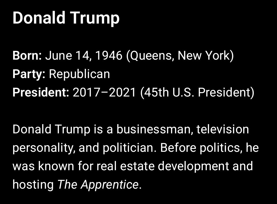 Why does ChatGPT think President Trump is not President??