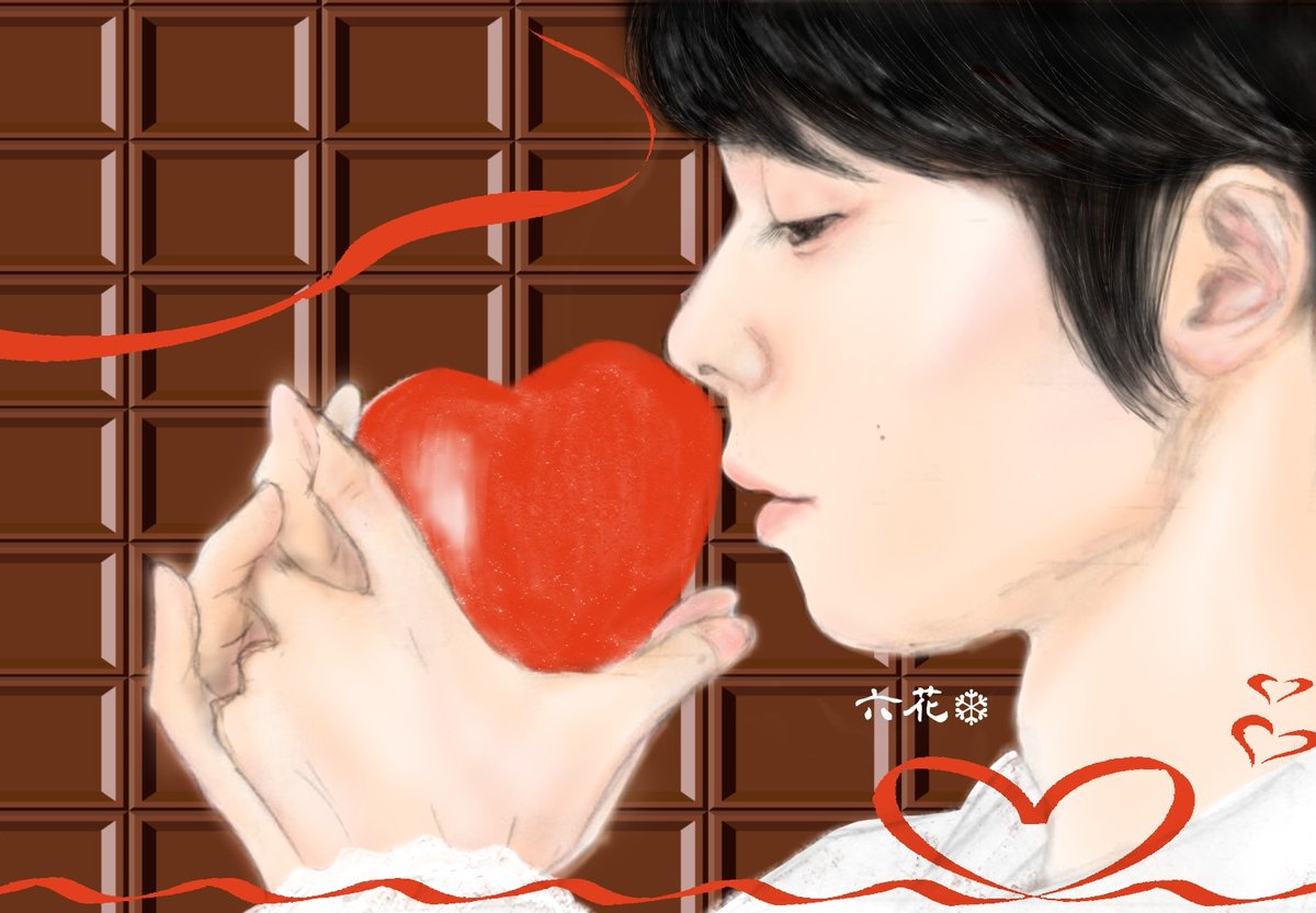 ミルクチョコ🍫バージョンも #ゆづお絵描き ハッピーバレンタイン🍫💝🍫
