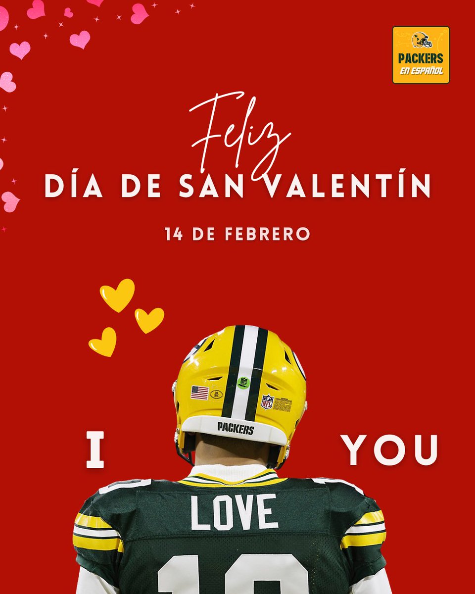 “All you need is LOVE”.

❤️ ¡Feliz Día del Amor y la Amistad!

#GoPackGo #PackersES #ValentinesDay