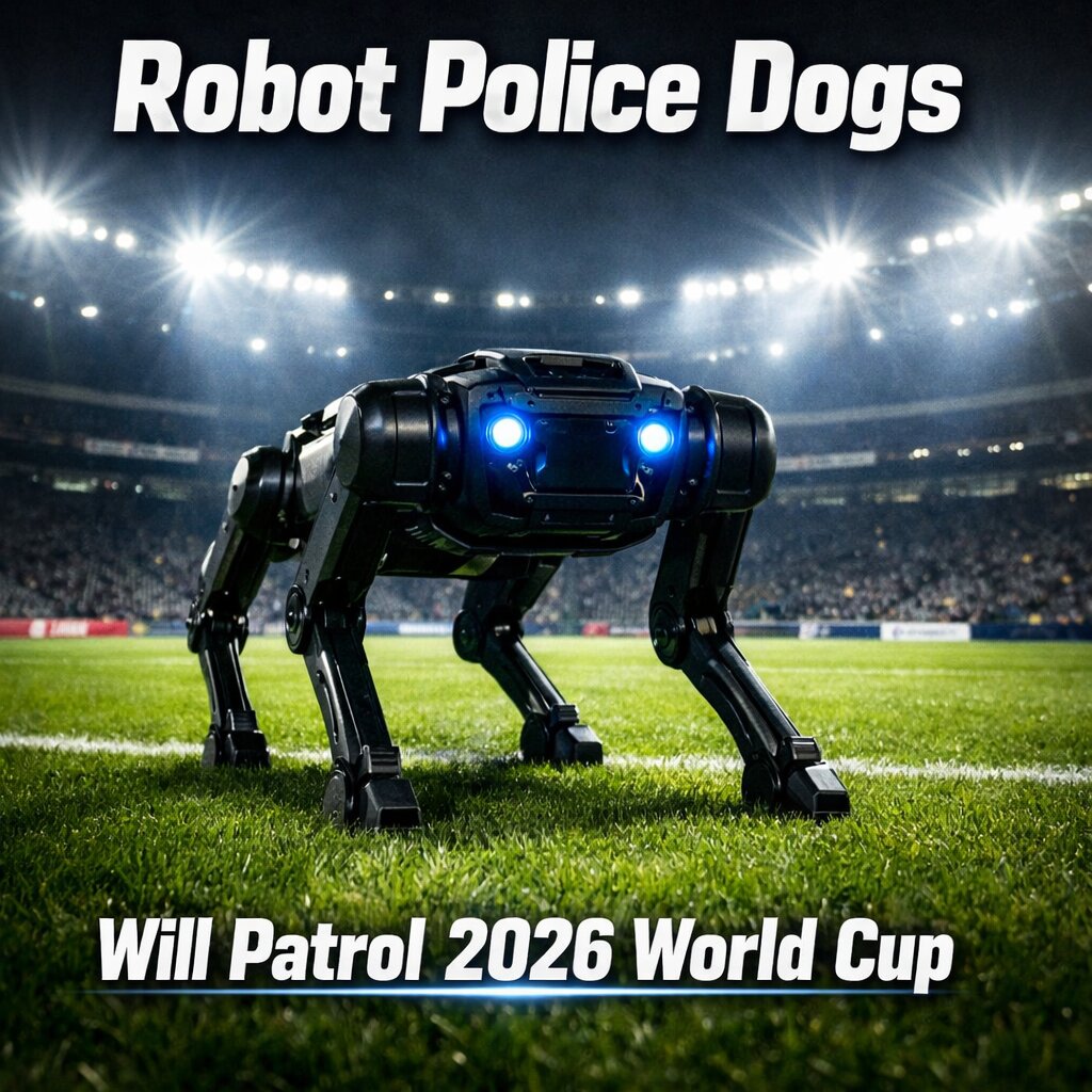 Police in Guadalupe, Mexico, have bought four robot dogs to boost robot dog security at the 2026 FIFA World Cup:
aardwolfsecurity.com/robot-dog-secu…