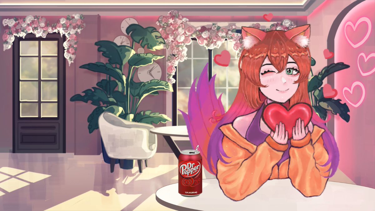 InuOfTheNet's tweet image. Happy valentine's day! 
#vtuber #vtubers #drpepper @drpepper