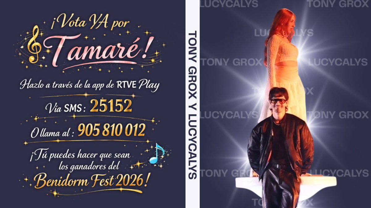 Necesito que ese poster lo pete esta noche en la tl! 
T AMARÉ GANADORA 💥👀
#BenidormFest2026