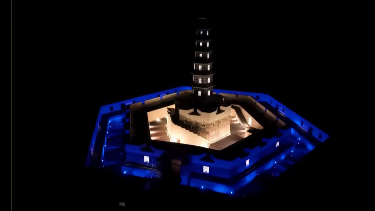 UpdatesChennai's tweet photo. The Manora fort in Thanjavur district has been revamped and now gets a new  night lighting too!!  #TN #Tourism https://t.co/b4xIOOkv0a