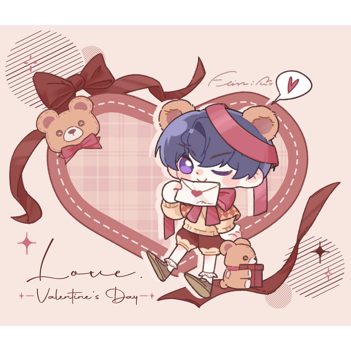 Feimi678's tweet photo. Happy Valentines Day 💌！！#TearsOfThemis https://t.co/2fWowUZjUL