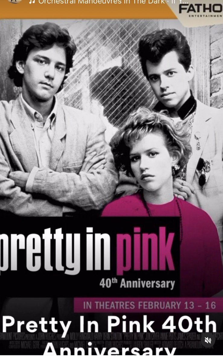 Such good throwback vibes seeing the 40th Anniv release of Pretty in Pink. Brought all the mid-80s teen drama right back! 1 note, a bit odd to have Director intro that gave away ending for those peeps that hadnt seen!? @amc #80smovies ⁦<a href="/TheRewatchables/">The Rewatchables</a>⁩