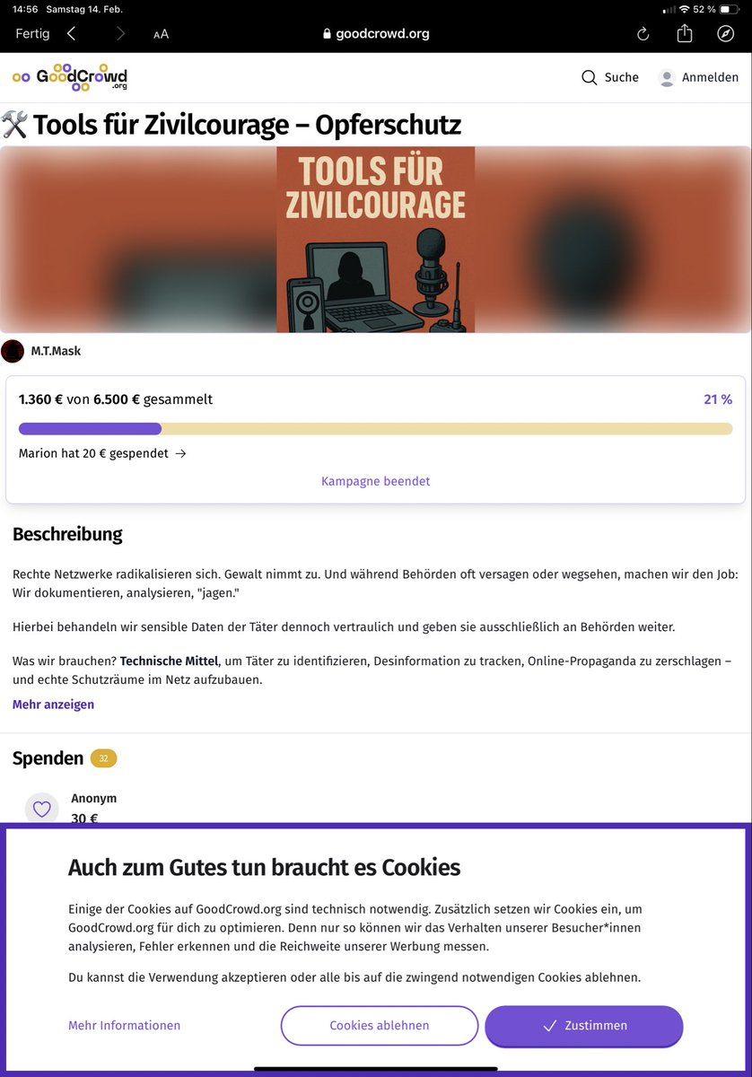 Lügenbaron Maskhausen, erfindet mal wieder Geschichten. Dieses vom Lügenbaron erwähnte Zitat existiert schlichtweg nicht.

Vielmehr würde mich interessieren, was mit den Spendengeldern passiert ist. M.T.?