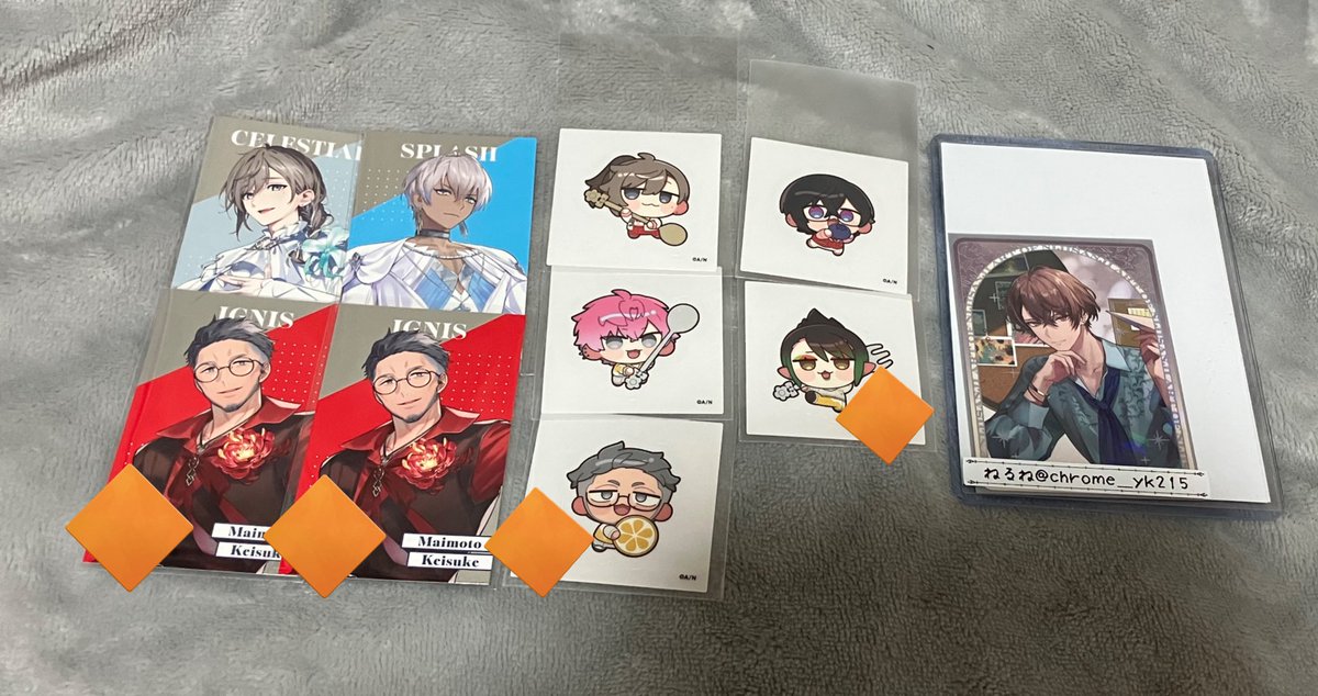 chrome_yk215's tweet photo. 【交換】 にじさんじ 8周年 8th Anniversary ランダムメタルカード メタルカード ステッカー

譲 : 画像1枚目

求 : 画像2＞3枚目(各1)

・郵送のみ
•🔶含む方優先

検索からお気軽にお声掛けください。 https://t.co/ZuPvFo2V8X