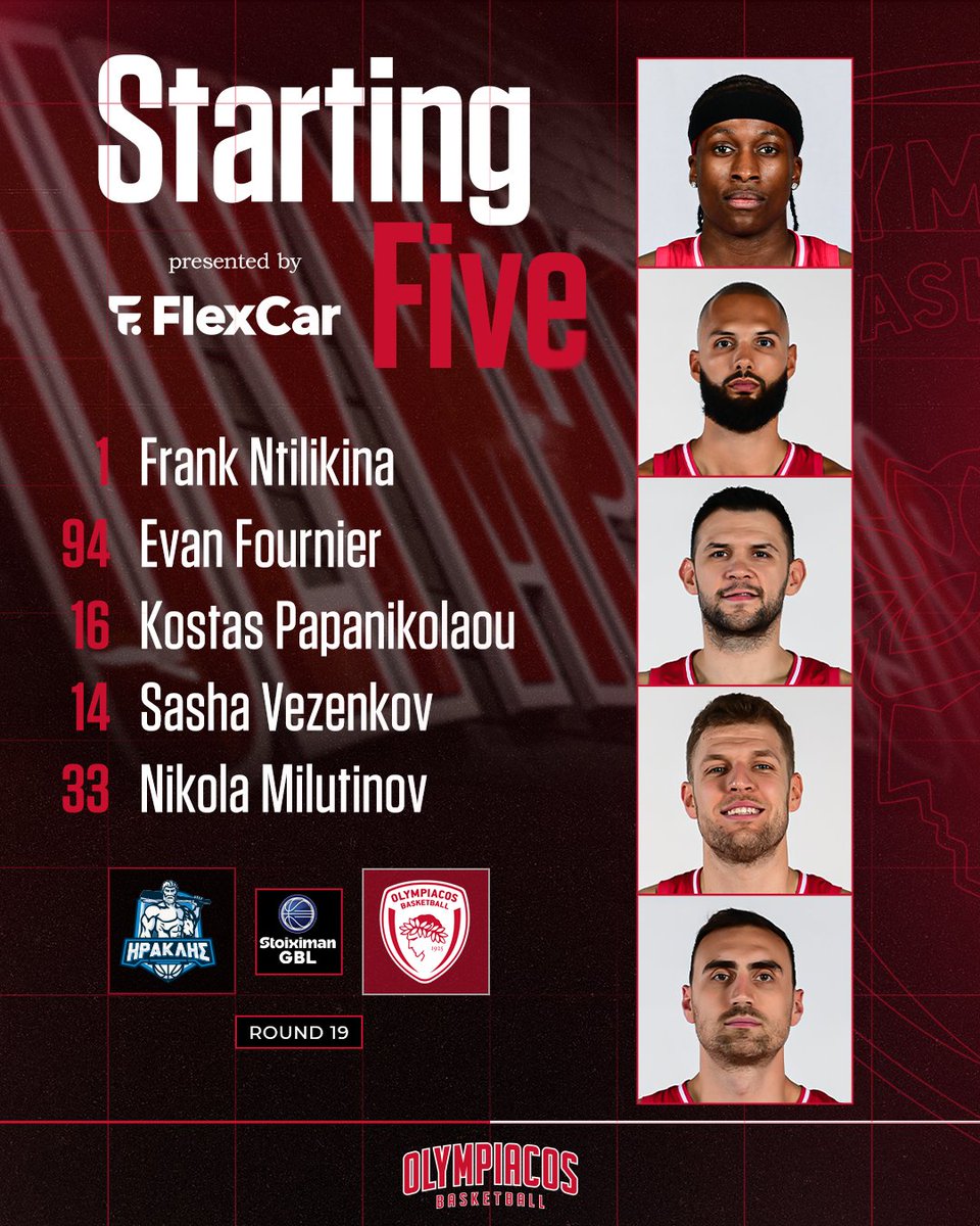 Olympiacos_BC's tweet photo. The starting five!
#OlympiacosBC #WeAreOlympiacos #TogetherWeFight #IRAOLY https://t.co/drLh6e3DN4