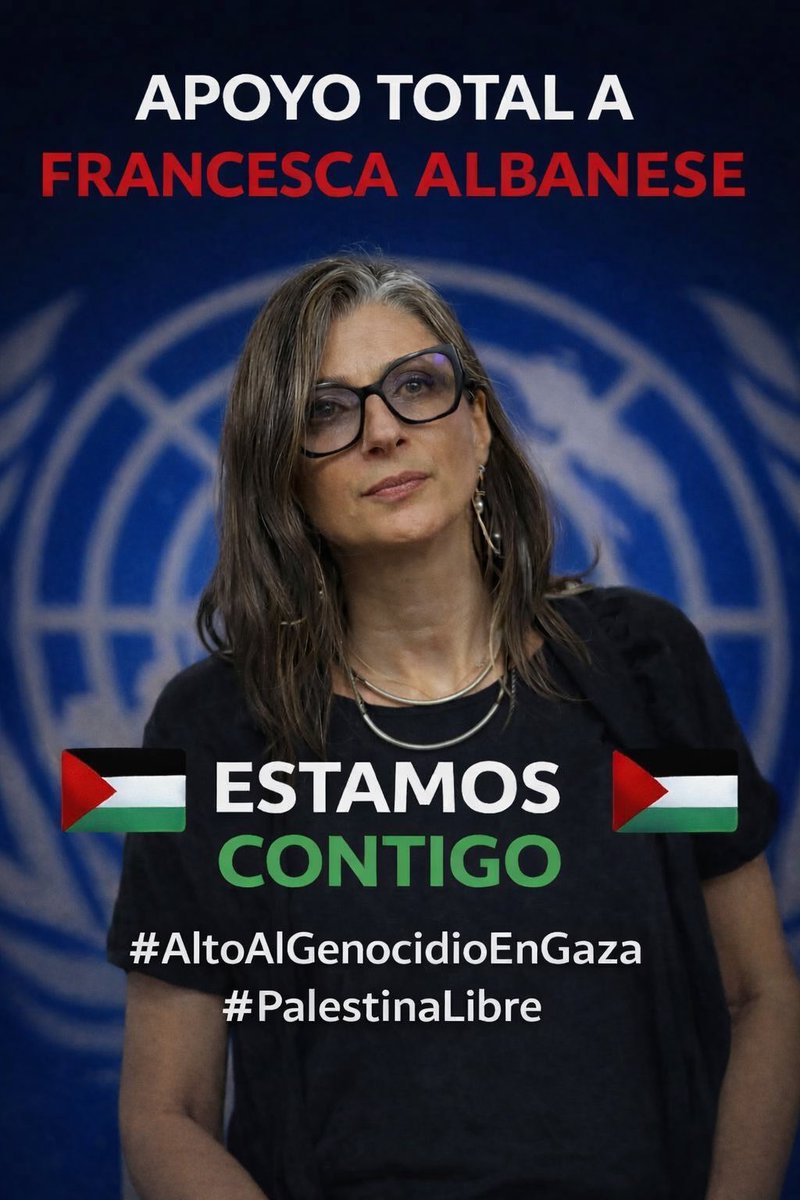 Le atacan por su valentía y por decir la verdad. Francesca Albanese paga el precio de defender los derechos humanos. Por eso, hoy más que nunca, estamos con ella.