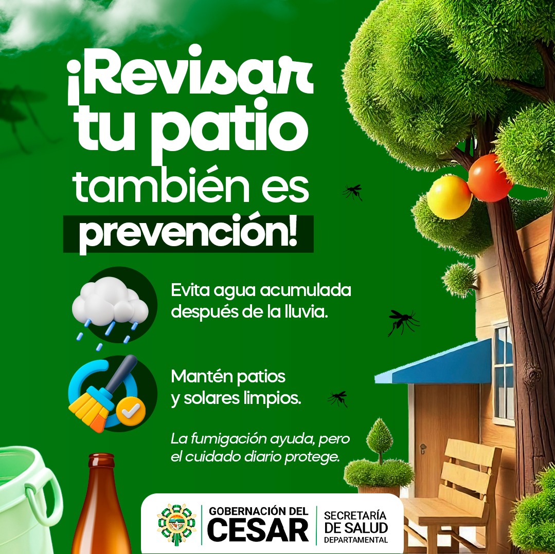📢 Desde el Gobierno del Cesar fortalecemos la vigilancia epidemiológica, el acompañamiento a los municipios y las estrategias de control, entendiendo la prevención como un proceso continuo.