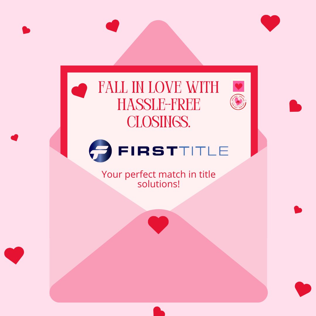 firsttitle's tweet image. Roses are red, violets are blue, we heart our clients, and we’re here for you! 💌 This Valentine’s Day, let First Title be the perfect match for all your title and closing needs. ❤️🏡 

#ValentinesDay #LoveWhatWeDo #FirstTitle