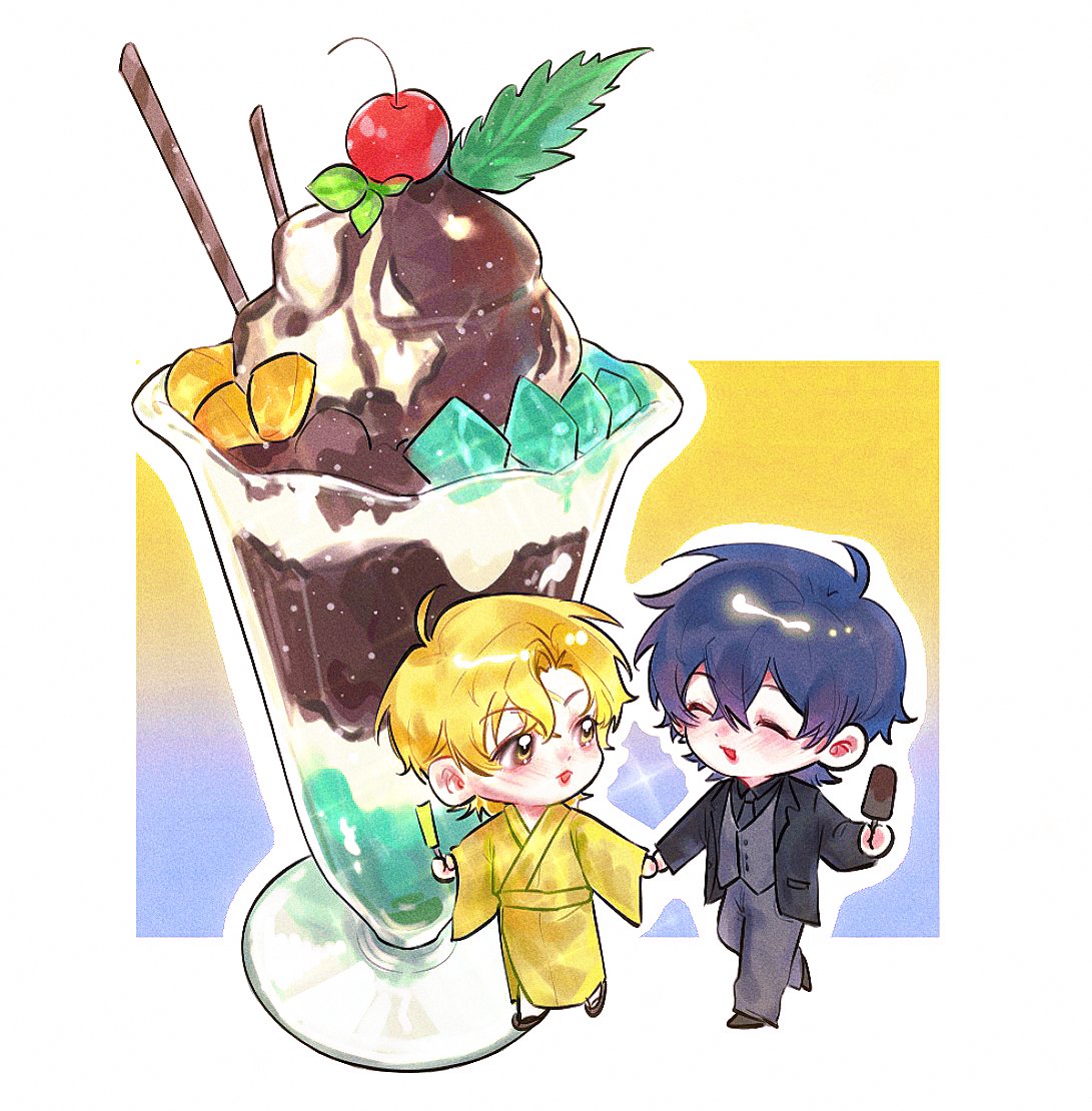 #はるちせ 
祝产产情人节快乐！！🥰🥰🍨
（是约稿不是我画的）