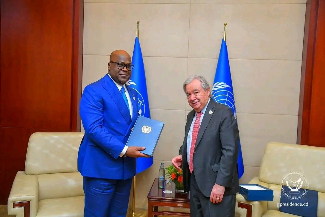 Félix Tshisekedi a rencontré  le Secrétaire général de l’ONU Antonio Guterres. Ce dernier a assuré l'appui des Nations Unies dans la mise en œuvre du cessez-le-feu établi. Il a aussu salué l'entrée de la RDC au sein du Conseil de sécurité de l'ONU.