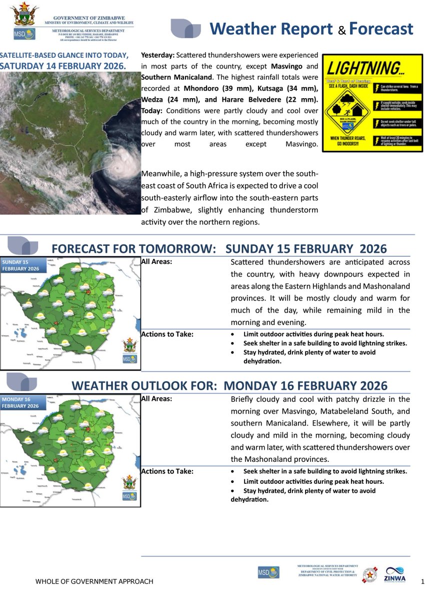 Meteorological Services Department of Zimbabwe tweet media