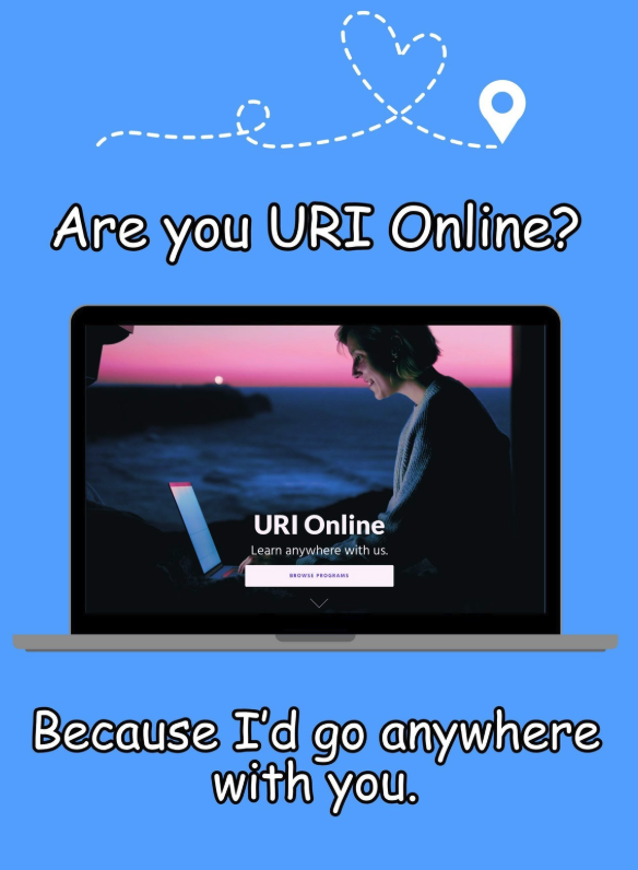 Finding your perfect match in education. Happy Valentine's Day from URI Online! 💙