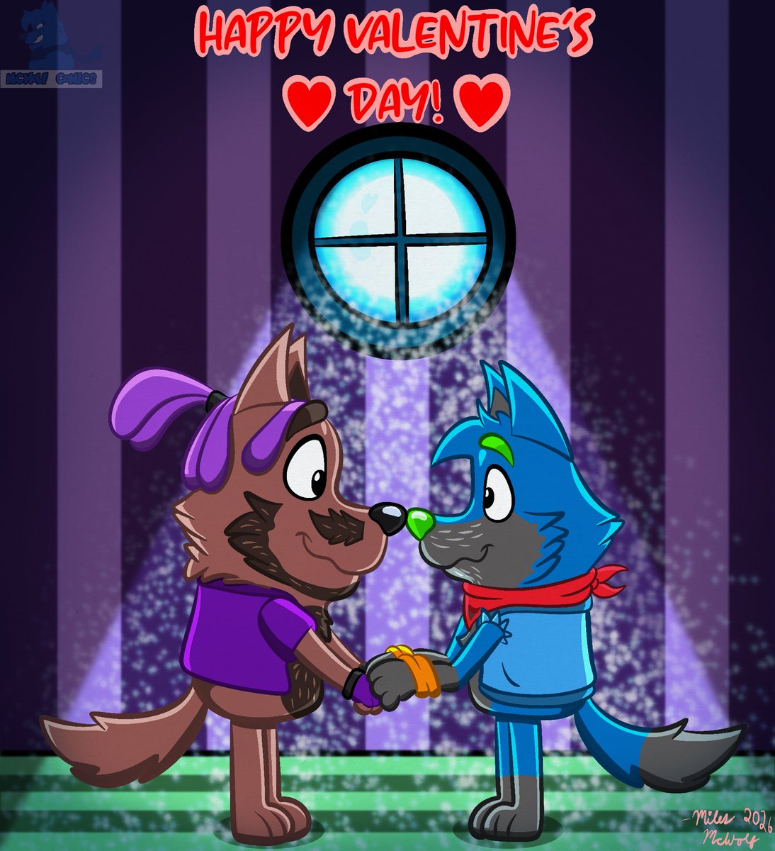 MilesMcwolfSFW's tweet photo. Happy Valentine’s Day to my wonderful boyfriend https://t.co/T9OqyrLy9O!
I drew us in the Bluey style for the first time, figured it would be cute 😁💙! https://t.co/FYCixU9GcT