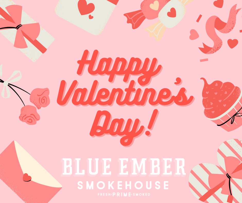 Happy Valentine's Day!💕 However you're celebrating today, we hope it includes lots of love, great people, and maybe a little Blue Ember BBQ!😘

#ValentinesDay #BlueEmberSmokehouse #GetSmoked #BBQ
