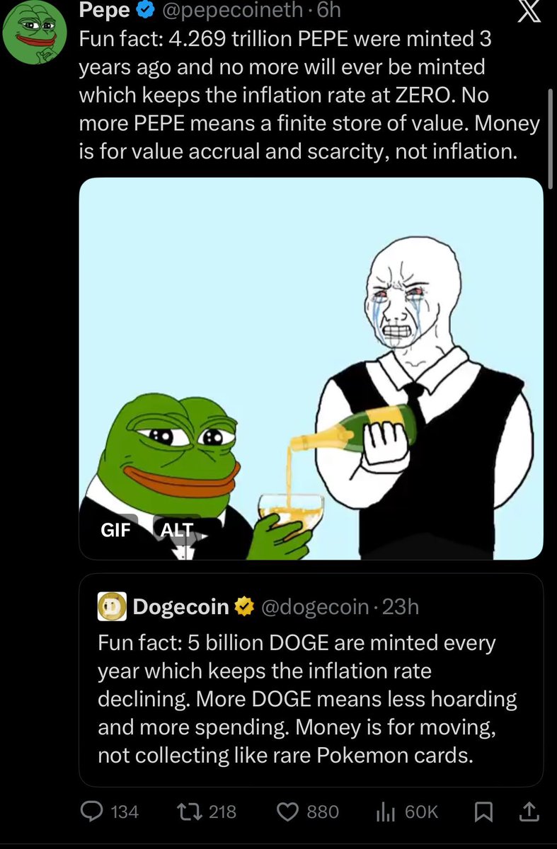 The future top 3 memecoins, caught in one frame.

$Wojak
$Pepe
$Doge