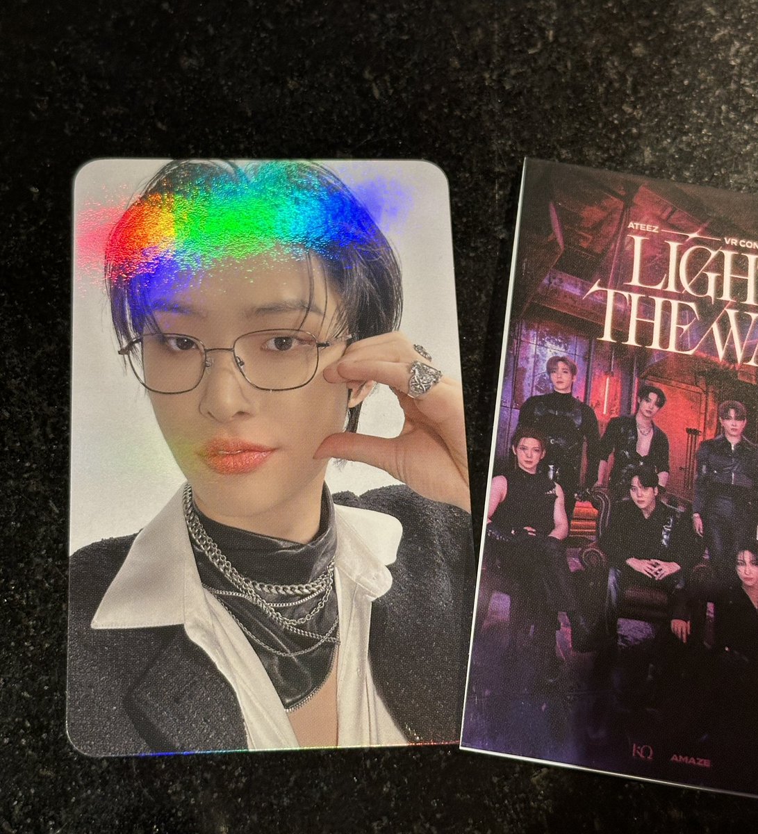 I GOT THE HOLO ATEEZ VR MINGI PHOTOCARD 😉 #ateezvrconcert #mingi