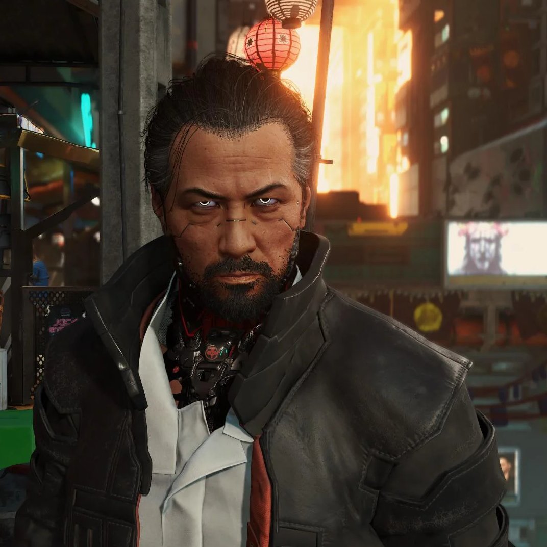 Grawney1's tweet photo. Primero no me dejan salir con Panam (juego como V chica) y ahora me entero que Takemura no es una opcion de romance.

Con razon no gano GOTY, le tiene miedo al exito.

#cyberpunk https://t.co/0won31Vkmt