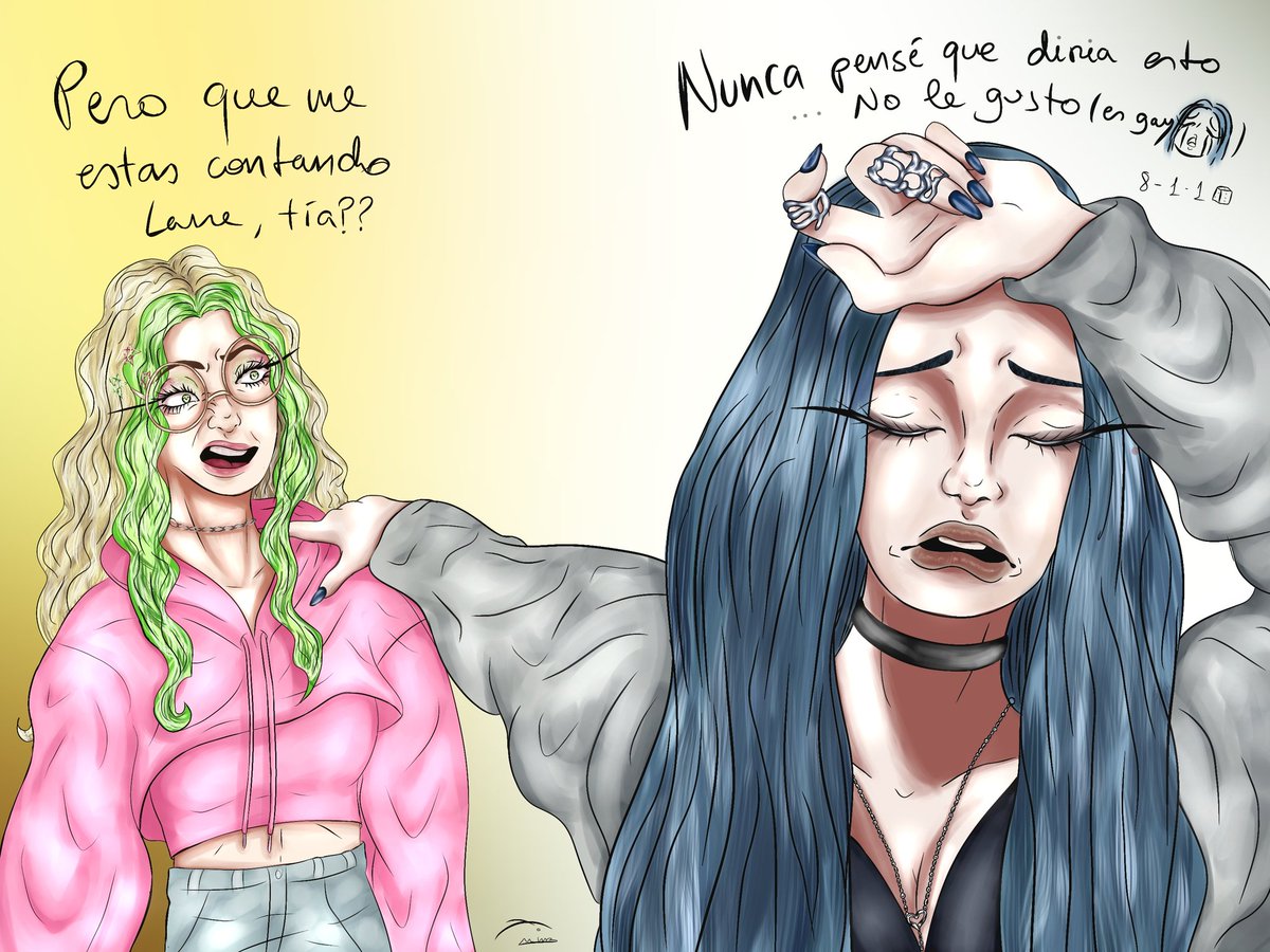 No podía no hacerlo, tenía que hacer esta escena porque es que sois icónicas <a href="/meieff/">mei | alba c. bonachera</a> <a href="/kalimox0/">🌹 Kali 🌹 칼리모초 "Pifiadora experta"</a> 
Nada más pasar la escena empece a dibujarla durante la partida porque es que es aparecer un doble uno y yo tengo que dibujarlo 🫡🙌🏻 #ADOMASpoilers 
Espero os guste, a mí me encanta 💗