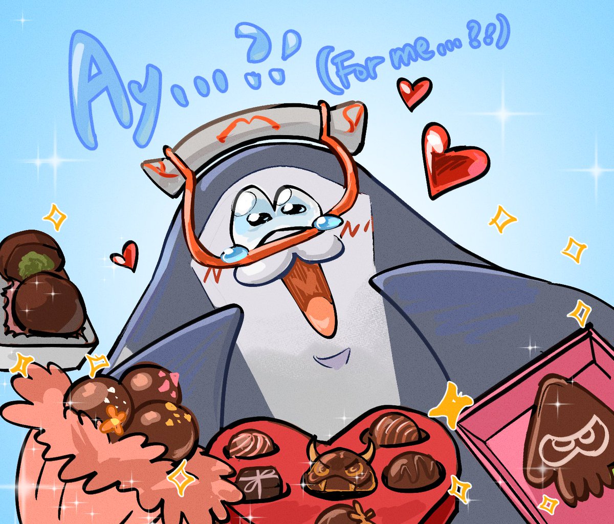 I bet he got so many chocolates! 🍫💞