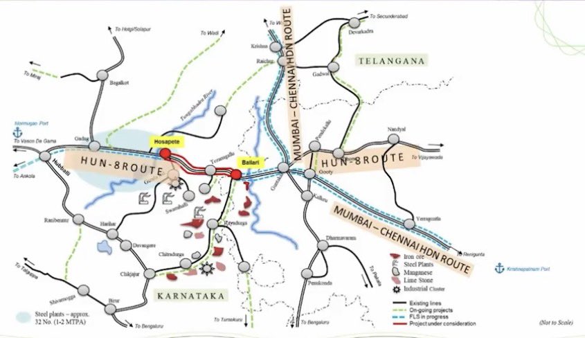 hd_kumaraswamy's tweet photo. Guided by the visionary leadership of Hon’ble Prime Minister Shri @narendramodi avaru, the Union Cabinet’s approval of the Ballari–Hosapete 3rd & 4th railway line marks a decisive stride in strengthening Karnataka’s freight and passenger backbone. This strategic 65 km expansion will unlock greater efficiency across our mining, steel and industrial ecosystem.

By enhancing connectivity across Ballari and Vijayanagara districts, the project will enable more passenger services, streamline logistics, and improve access to iconic destinations such as Hampi and the Tungabhadra Dam.

With projected annual logistics savings of ₹323 crore and a substantial reduction in carbon emissions, this initiative advances both economic dynamism and sustainable development.

#RailInfrastructure #KarnatakaGrowth #LogisticsEfficiency #SustainableDevelopment
