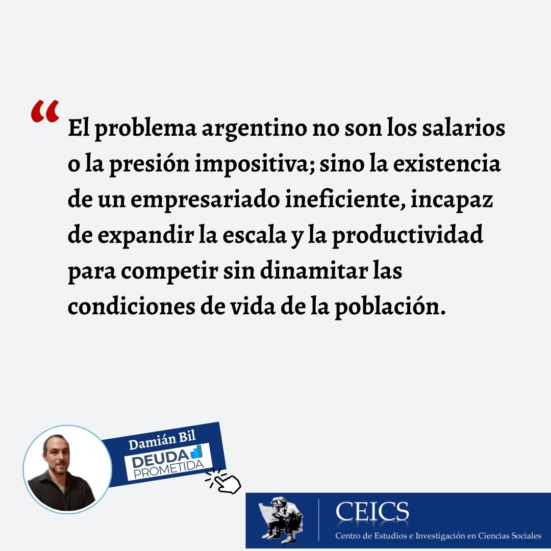 Prensa_CEICS's tweet photo. En esta nota en @deudaprometida, Damián Bil, especialista económico del CEICS, va al hueso y plantea cuál es el verdadero motivo del atraso productivo en Argentina.
👉 Leela acá https://t.co/7Hx34KqGxV
#Productividad #Eficiencia #CapitanesdeIndustria #CEICS https://t.co/ODn2924IWW