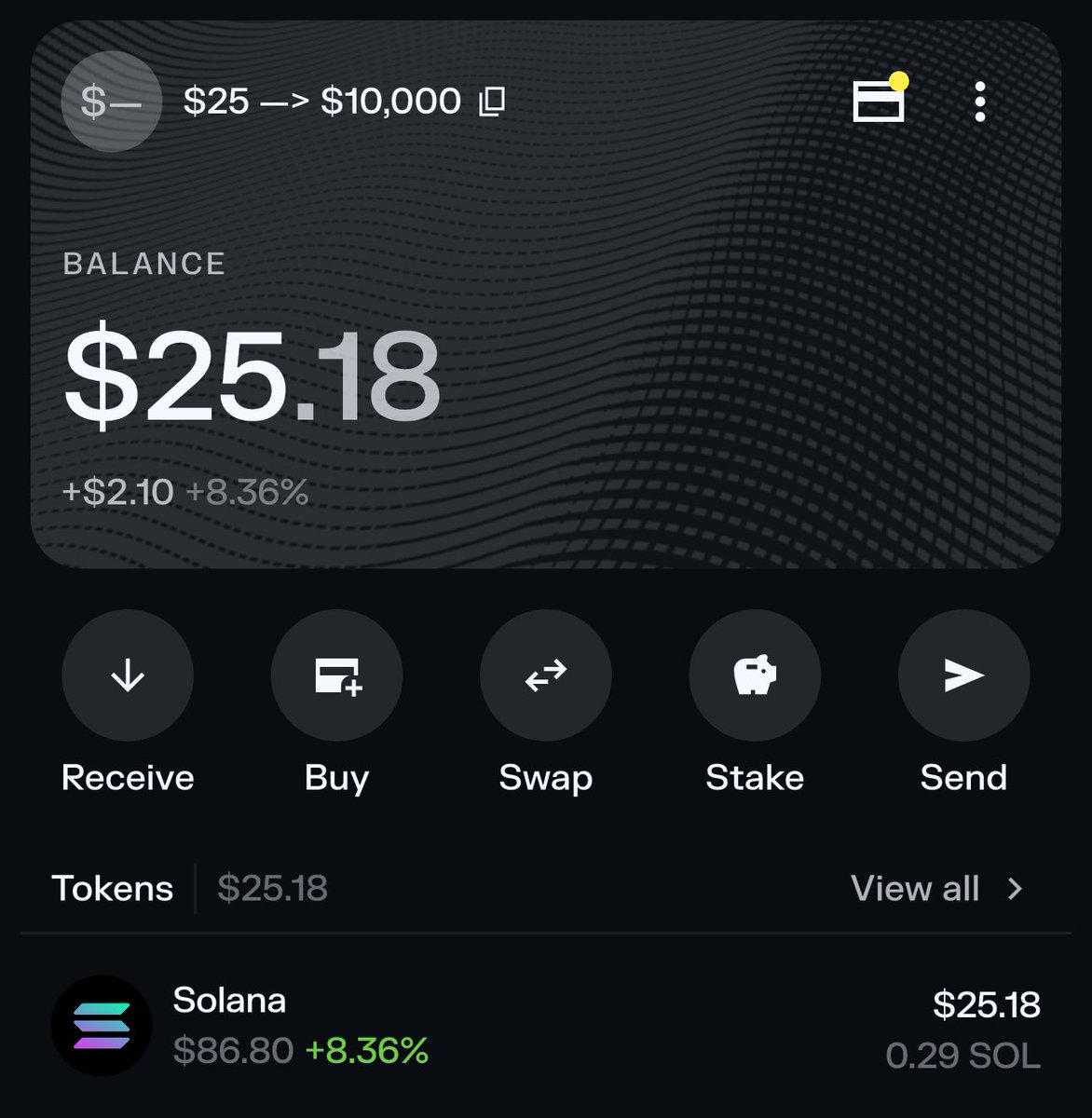 I am back as promised :)

Time to start the $25 —> $10,000 challenge

Last time it took me about 7 days, will try doing it faster this time

If you want to follow want to follow along, comment below and I’ll send you an invite to the call group

Gonna lock comments in 24 hours
