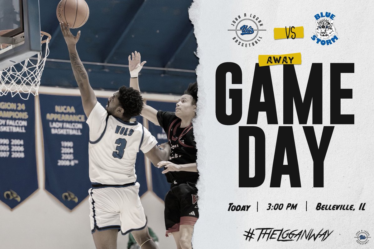 LoganVolsBBall's tweet photo. 🚨 GAMEDAY 🚨

 John A. Logan vs Southwestern Illinois College
 
⏰- 3:00 PM CST

📍- SWIC | Belleville, IL

🎥 - LIVE on YOUTUBE — https://t.co/JfmBwZdiOH………………………………………

#TheLoganWay🔵⚪️ https://t.co/NbF1XwHE2W