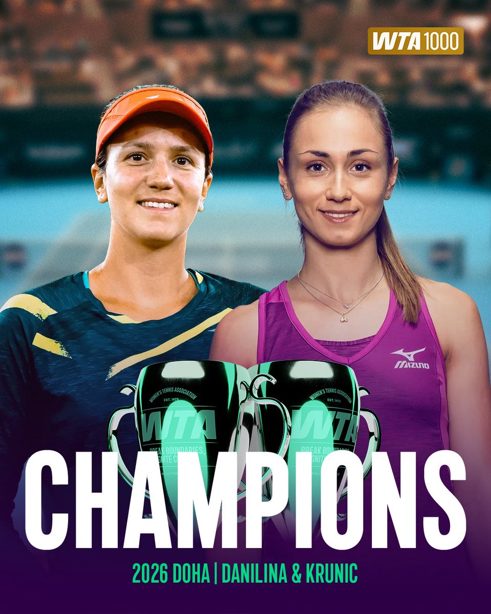 Queens of Doha! 🤩

Danilina/Krunic defeat Hsieh/Ostapenko for the title in Doha! 

#QatarTotalEnergiesOpen