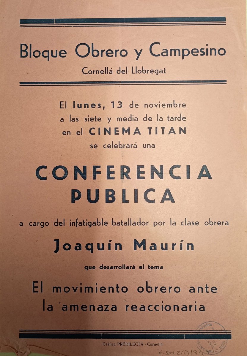 La setmana passada parlàvem a Cornellà del POUM i del BOC

Recordàvem com militants del POUM de Cornellà i afiliats de FOUS de la Campsa de L’Hospitalet es trobaren a la Caserna de la Remunta el 19 de juliol de 1936

Molt emocionant veure l’activitat del BOC a Cornellà l’any 1933