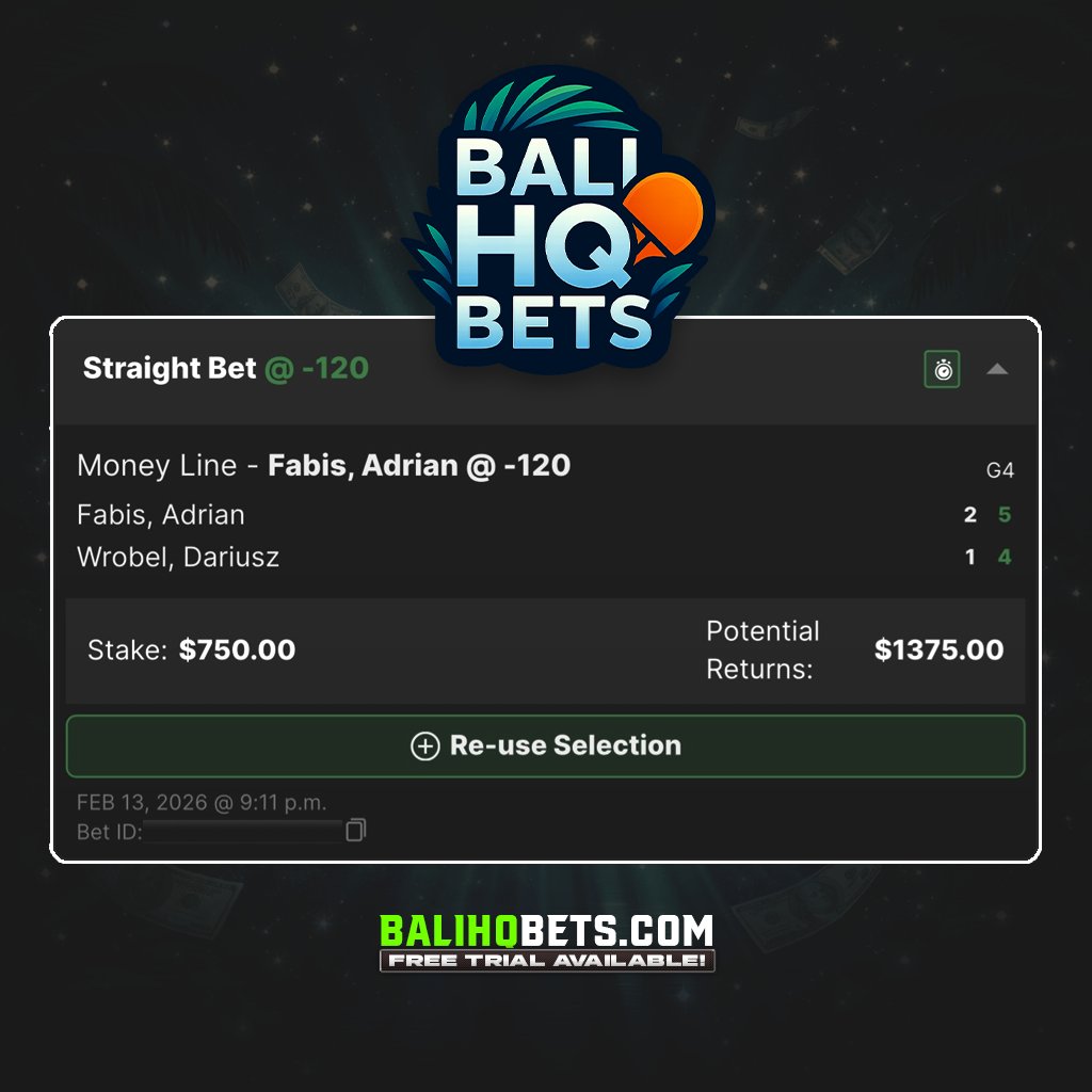 💥 CASH ANOTHER MONEYLINE💥

📈 No parlays. No praying. Just edges!
🧾 Receipts stay public
📅 Results tracked daily, weekly, monthly

⭐️CHECK US OUT ON WHOP! 💼
whop.com/the-bali-proje…

#SportsBettingX #SportsGambling #BettingX