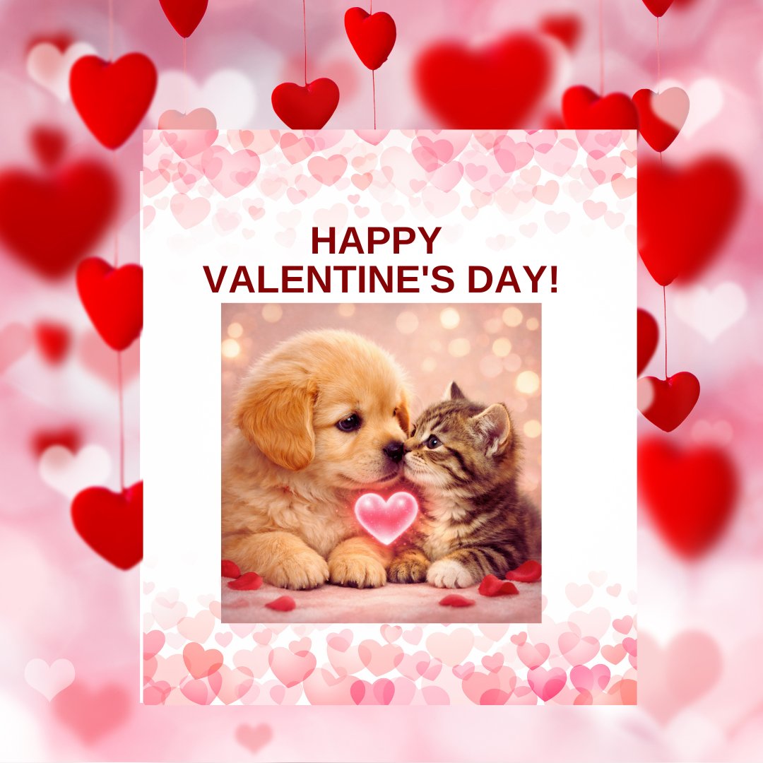 CCADT1's tweet photo. CCADT wishes everyone a lovely Valentine's Day! 💕 Today, let's also celebrate the love we share with our pets. Stay safe and give your furry friends some extra love today! 
#ValentinesDay 
#LoveYourPet 
#AnimalRescue 
#DisasterPreparedness 
#CCADT
 #CentralCalifornia https://t.co/aESdZ4Mp0u
