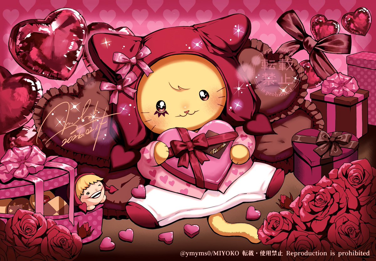 ハッピーバレンタイン🍫❤️‍🔥
以前企画で描かせて頂いた🐱❤️‍🔥さんとmg❤️‍🔥さん🫶楽しく描かせて頂きました〜✨
