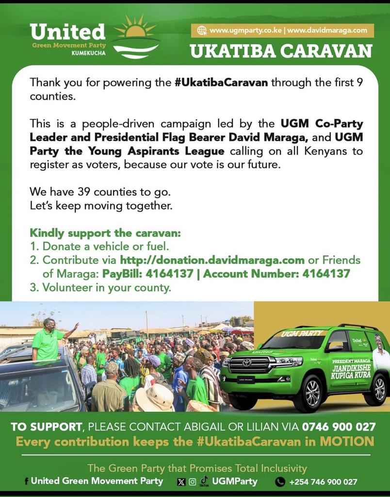 We invite you to support the Ukatiba Caravan in any way possible 🥹
#UkatibaMovement #UkatibaCaravan