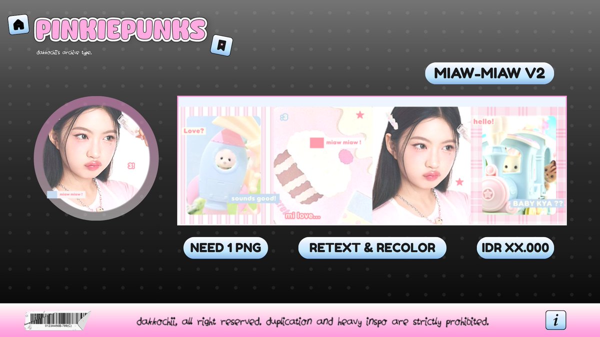 dakkochii's tweet image. halo, teman-timun! karena aku memutuskan untuk berhenti berjualan Layout, jadi aku mau jual beberapa pilihan catalog ku as template. price nya murce bangett. Untuk detailnya bisa dilihat di reply yaa. 💖

#zonauang #zonaba #zonajajan. template layout.