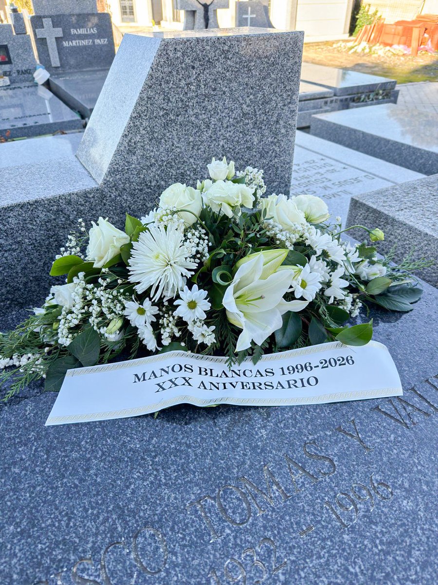 XXX Aniversario del asesinato por parte de ETA de Francisco Tomás y Valiente. Manos Blancas 1996-2026. Al menos Bienzobas sigue a la sombra #manosblancas #etano #franciscotomasyvaliente #eta #victimadelterrorismo #terrorismo #terrorism