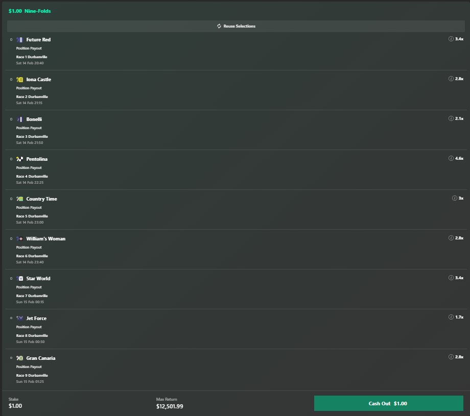 beanbagdata's tweet photo. TEST: #SouthAfrican #HorseRacing #Turffontein #Durbanville
Still have a way to go with SAF races but posting for our records.
#Bet365 #PositionPayout https://t.co/c11wPG2x86