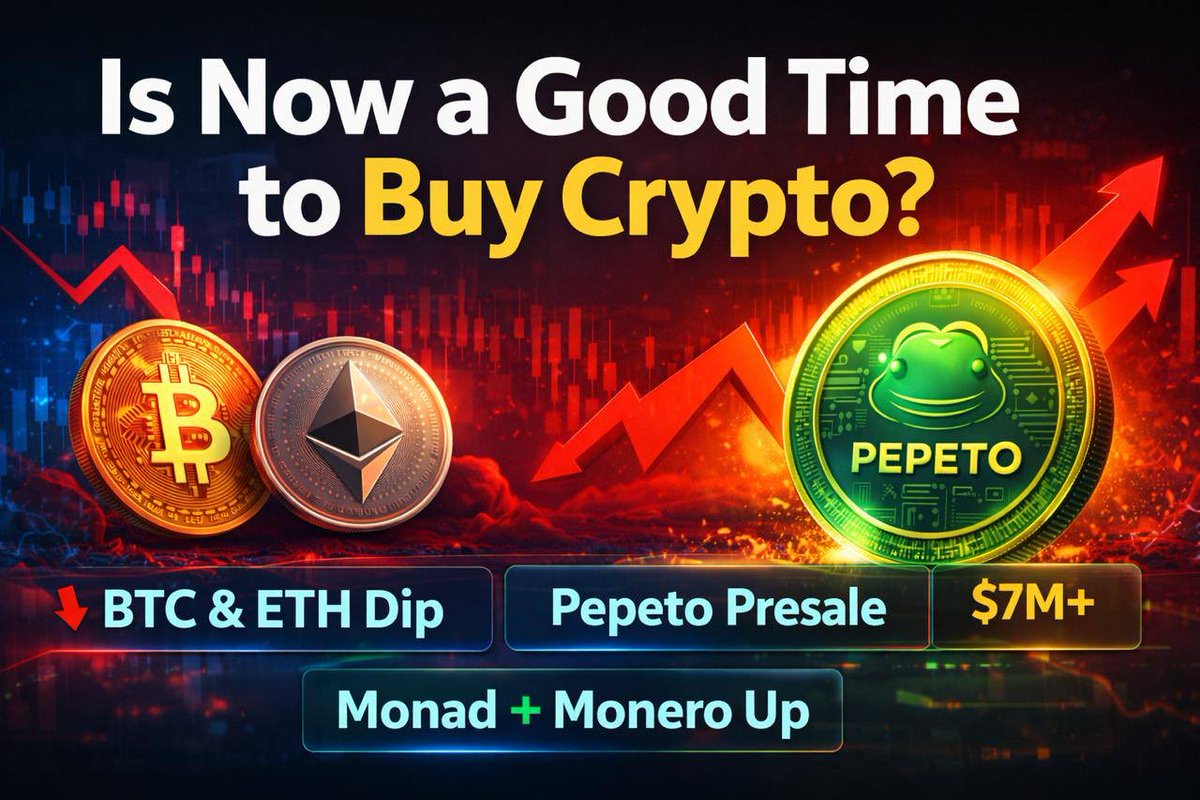 Markets are red again. BTC under $67k. ETH under $2k.

Here’s the real edge in crypto:
big coins can bounce… but the bigger upside usually comes early.

Pepeto is still in presale (~$0.000000183), $7M+ raised toward a $10M cap.

They’re building a trading hub for meme coins.