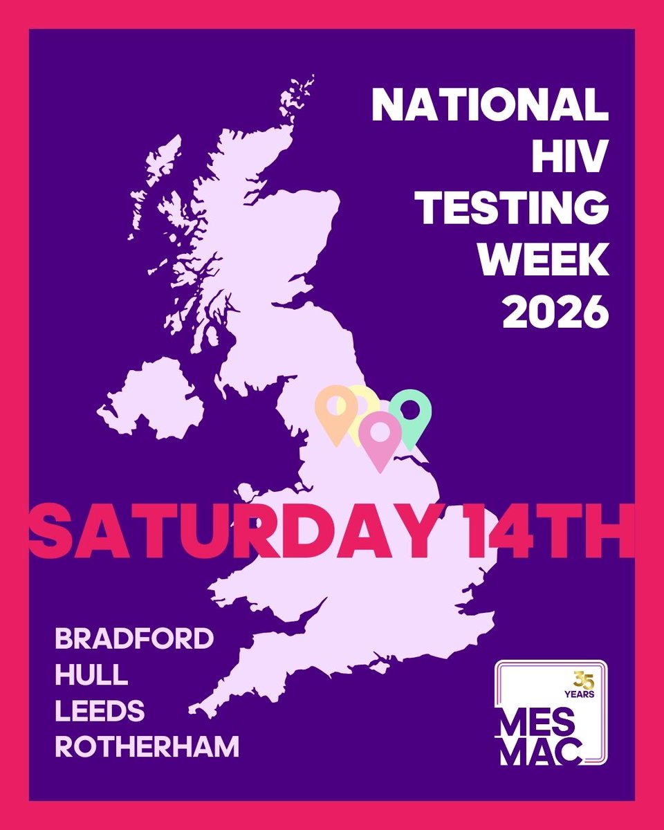 mesmachealth's tweet photo. It’s the final day of #HIVTestingWeek 💙
If you’ve been thinking about testing, today’s a great day to do it catch us in Bradford, Hull, Leeds &amp; Rotherham.

Quick, free and confidential.
#Testingitout #ITest https://t.co/DPDI1A1vUp