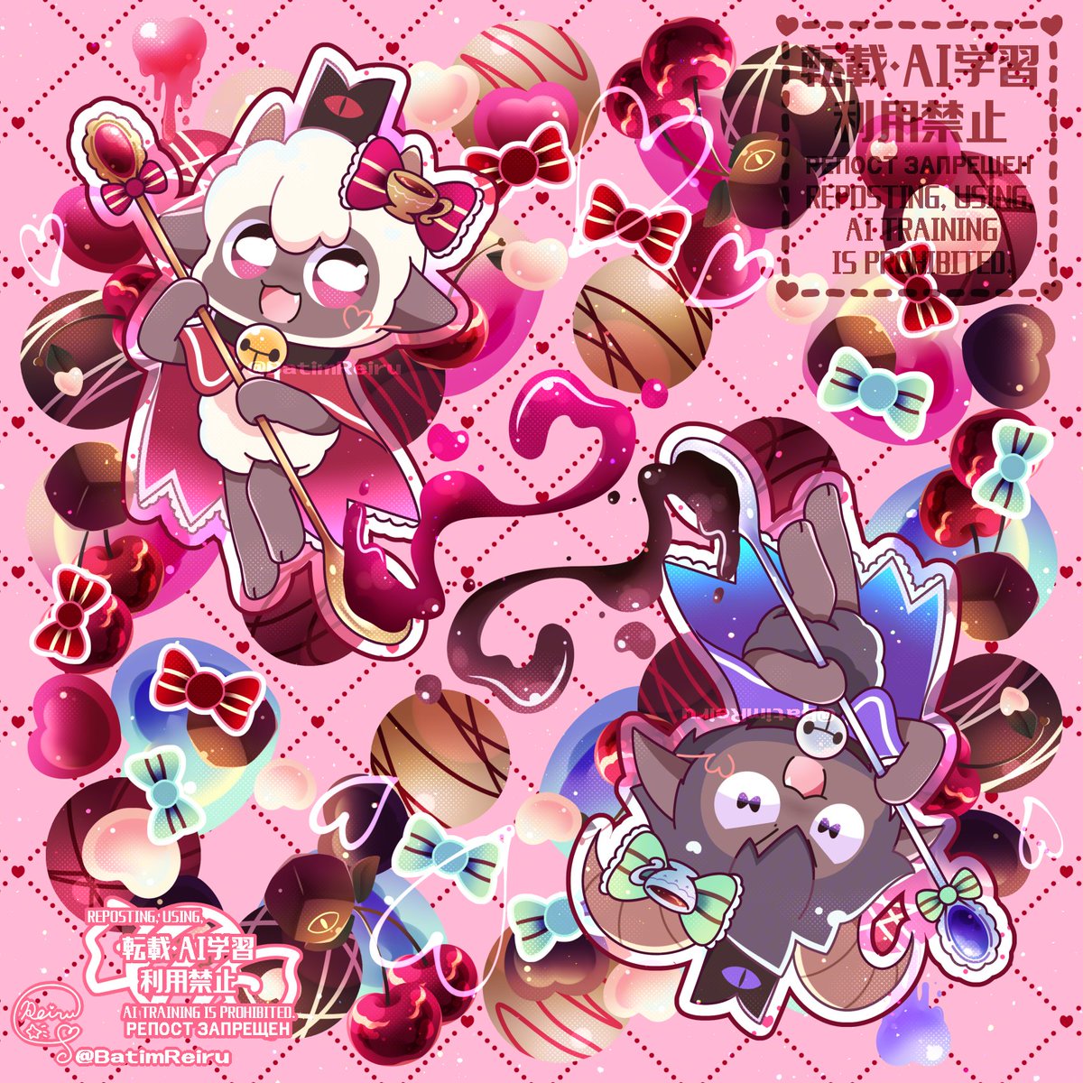 BatimReiru's tweet photo. 💕Happy Valentine's Day💕
#CultoftheLamb 
#cultofthelambfanart https://t.co/iDlhMM0XKz