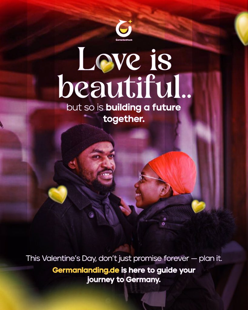 Love is beautiful… but so is building a future together. ❤️

This Valentine’s Day, don’t just promise forever; plan it. With the right guidance, your dream of living and working in Germany can become your shared reality.

Germanlanding.de is here to support your