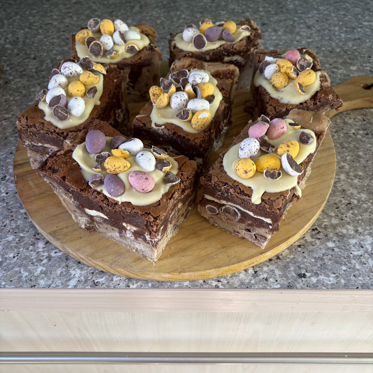 Made some Mini Eggs brookies