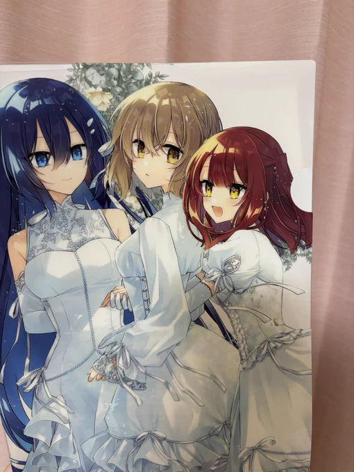 すごっ!クリアファイル白背景かと思ったらキャラ以外透明やん