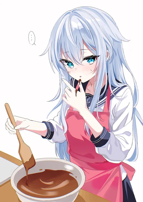 チョコ手作り中な響