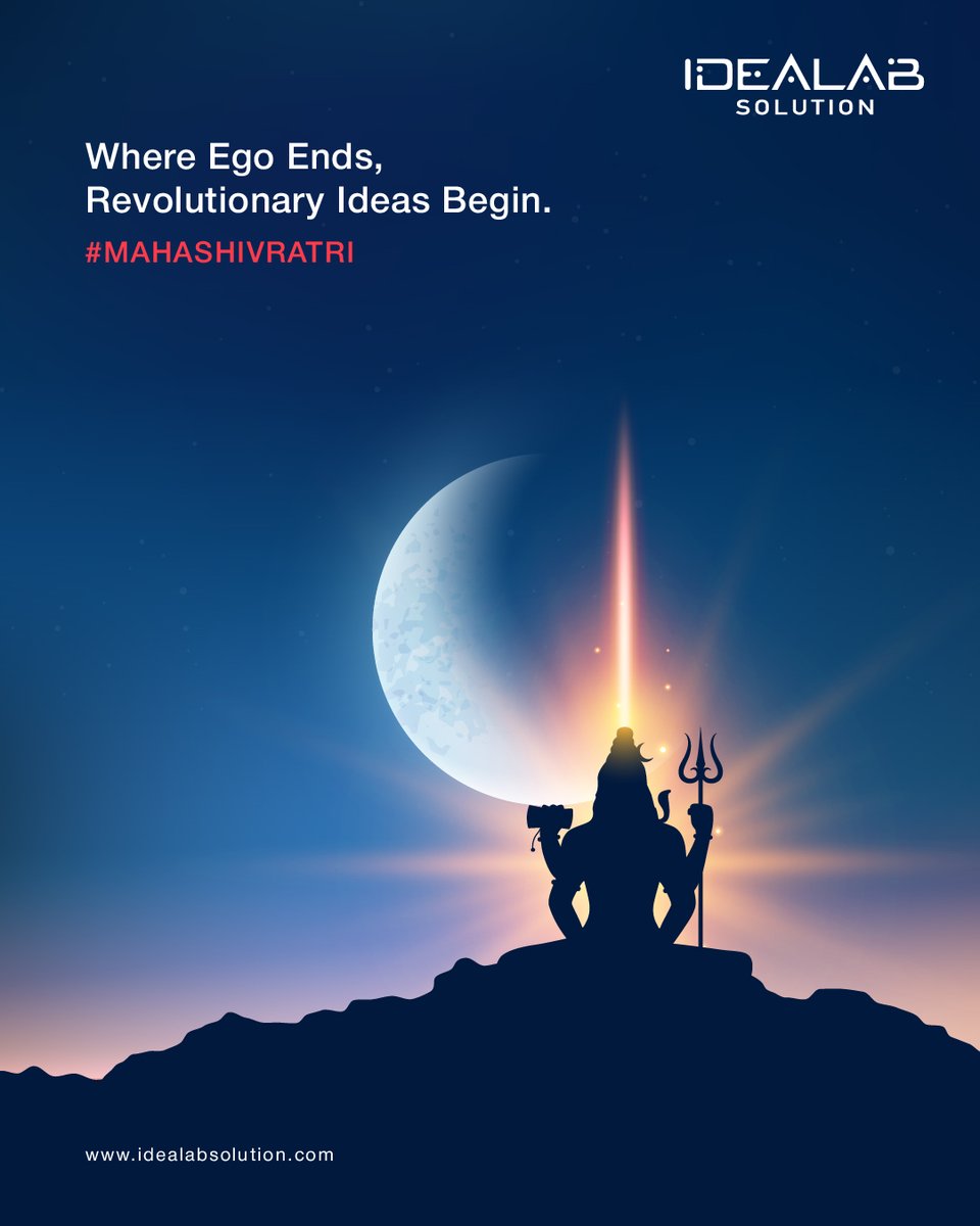 idealabsolution's tweet photo. When the mind is calm, creativity flows freely.
Let go of noise, &amp; let purpose lead the thought.
This #Mahashivratri, let's create with clarity &amp; intention. 
Because the purest ideas come from a centered mind. We at IdeaLab Solution wish you a #HappyMahaShivRatri! https://t.co/eBUHmOSYB5