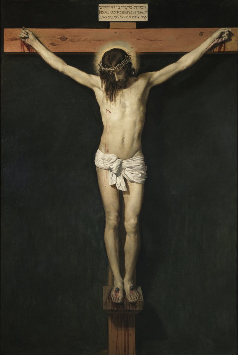 Christ Crucified by Diego Velázquez
Date: 1632

Velázquez's powerful painting depicts the crucifixion of Jesus. Found in various gospel accounts (Matthew, Mark, Luke, John).
