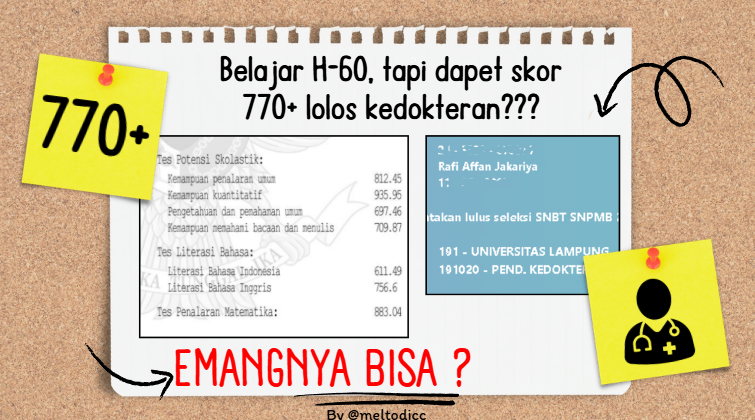 meltodicc's tweet image. H-60 SNBT dan kamu mulai panik?
Tenang. Ini masih bisa dikejar.

Aku bakal kasih strategi biar kamu bisa ngejar SNBT dalam 2 bulan. 

Tolong saling berbagi dengan RT yaa👇